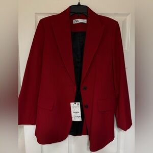 Zara Red Structured Blazer NWT size small